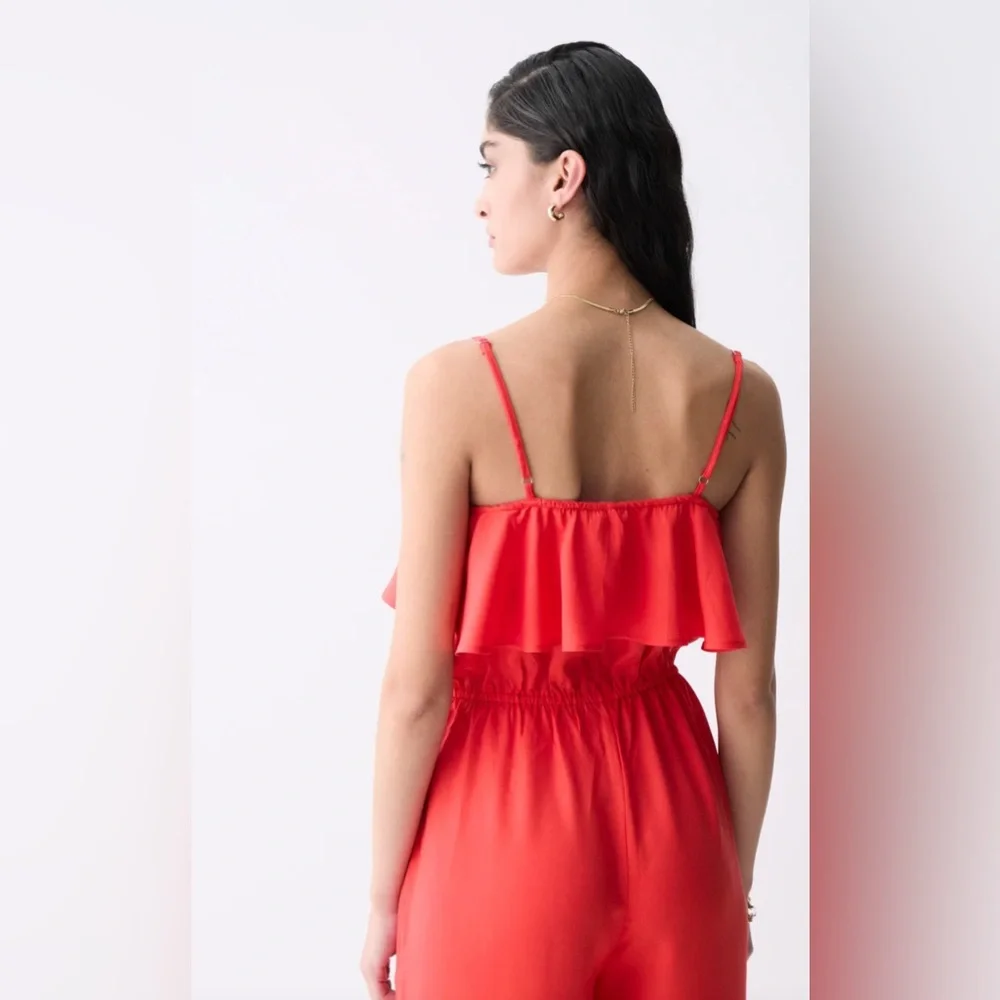 Deluc Red Ruffle Jumpsuit - Picture 5 of 8